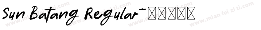 Sun Batang Regular字体转换